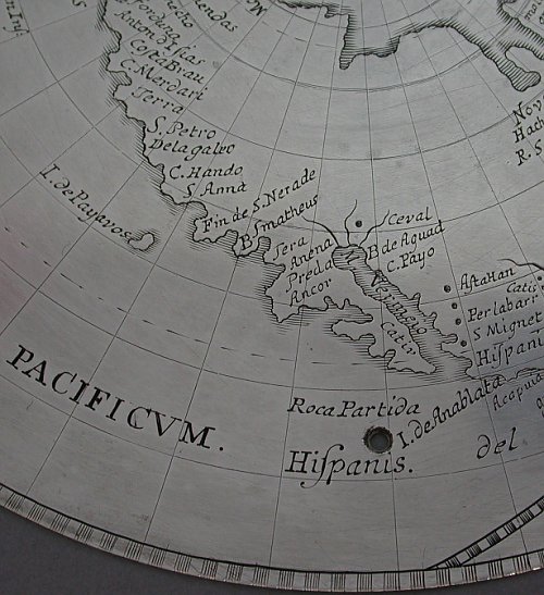 Erdkarte mit der Nordwestküste von Nordamerika Erdkarte mit der Nordwestküste von Nordamerika